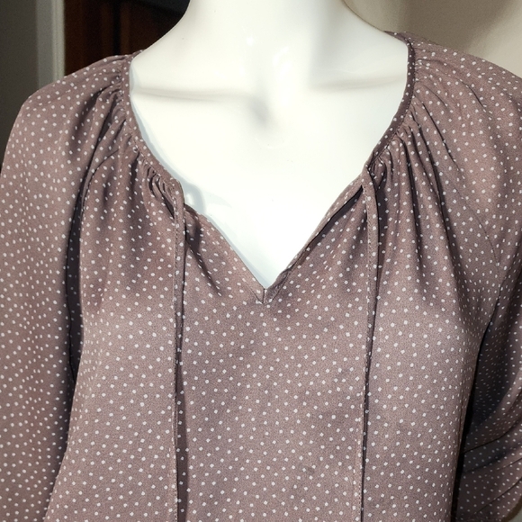Elegant Polka Dot Blouse - Gray - Picture 7 of 8